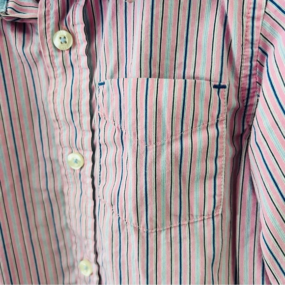 Baby Gap toddler boys 2 years 2T pink blue stripe dress shirt - Picture 3 of 8